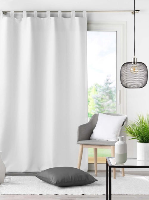 Rideau blanc à passants - Kiabi