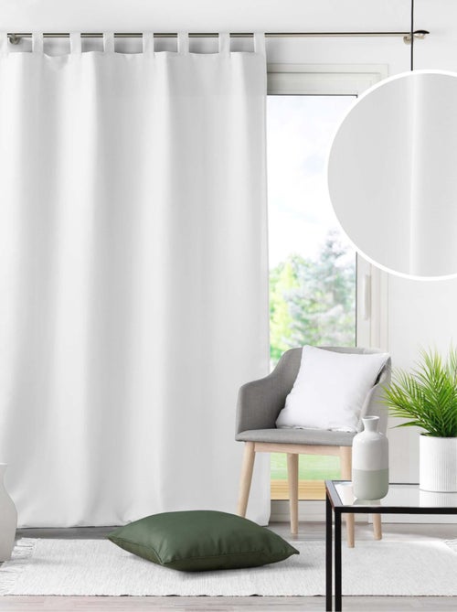 Rideau blanc à passants - Kiabi