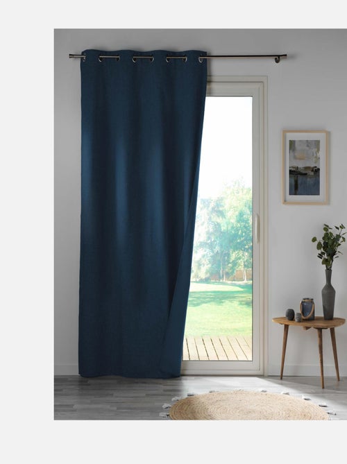 Rideau bleu marine 100% occultant black out 140x260cm - Kiabi