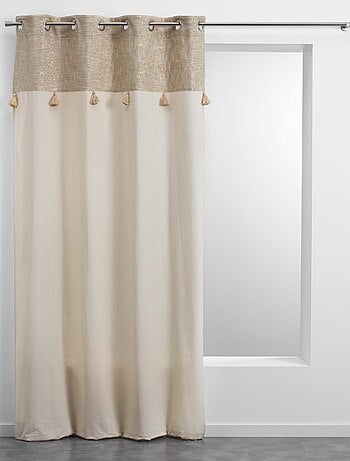 Rideau bohème parement doré ou argenté