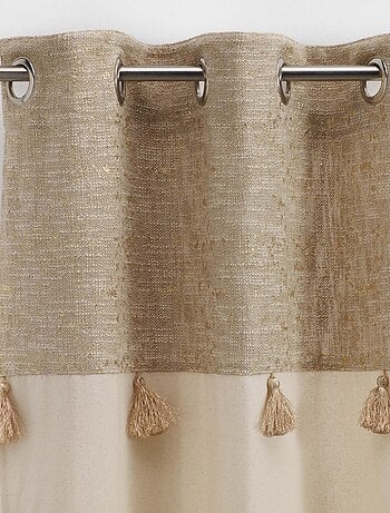 Rideau bohème parement doré ou argenté