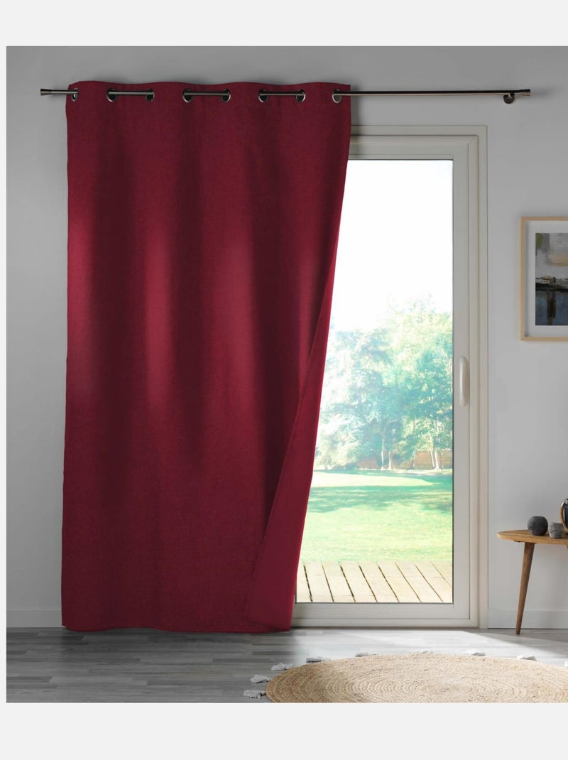 Rideau bordeaux 100% occultant black out 140x260cm Bordeaux - Kiabi