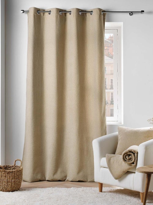 Rideau bouclette à oeillets - Kiabi