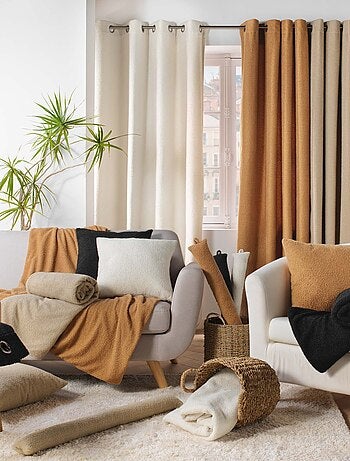 Rideau bouclette à oeillets