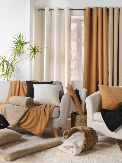 Rideau bouclette à oeillets - Kiabi