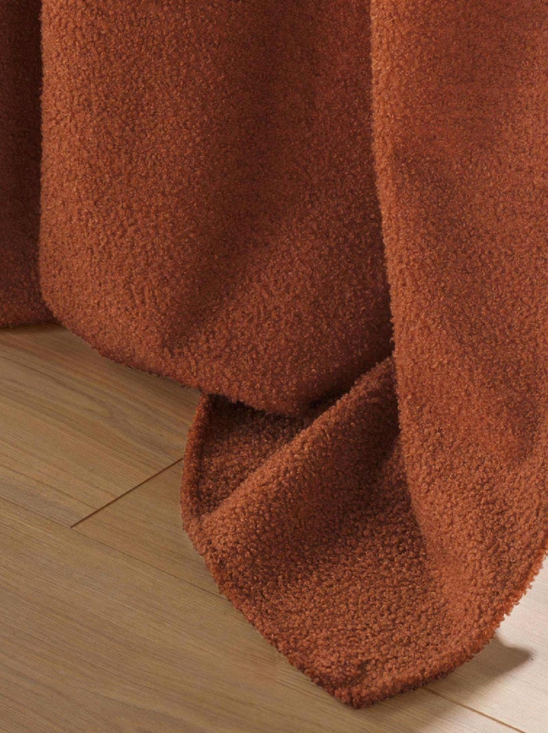 Rideau bouclette à oeillets Terracotta - Kiabi