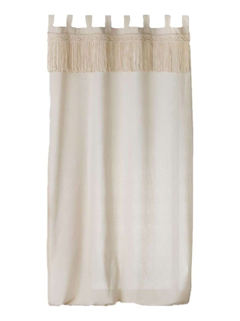 Rideau Ceres avec top macramé Beige - Kiabi