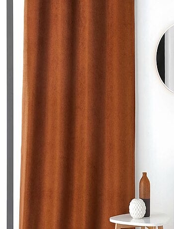 Rideau chataigne aspect velours