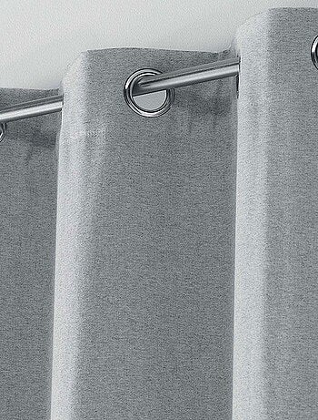 Rideau à oeillets occultant chambray uni