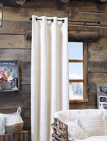 Rideau cocooning en imitation fourrure