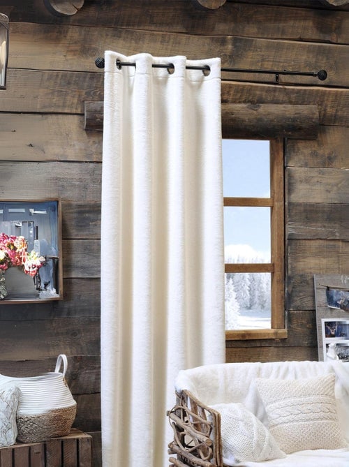 Rideau cocooning en imitation fourrure - Kiabi