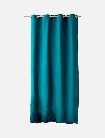 Rideau coloré en pur coton 8 œillets