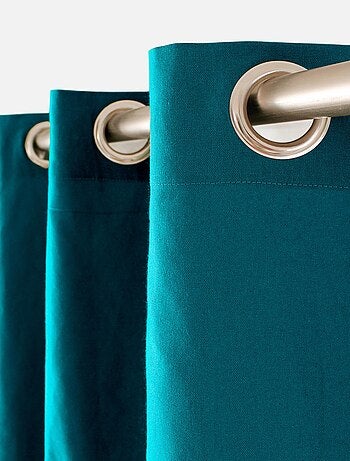 Rideau coloré en pur coton 8 œillets