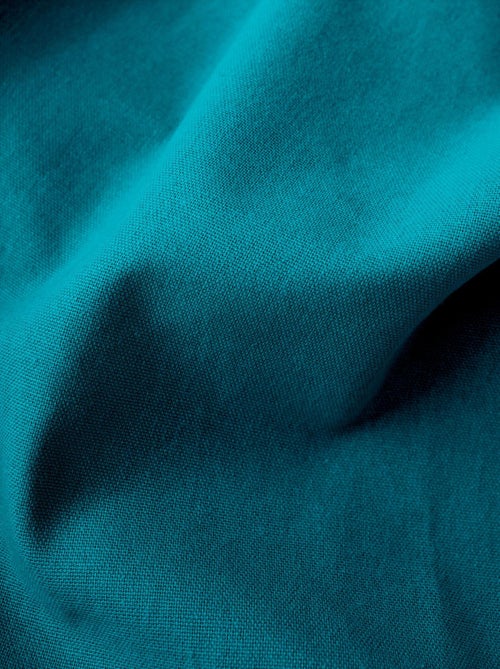 Rideau coloré en pur coton 8 œillets - Kiabi