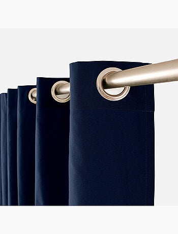 Rideau coloré en pur coton 8 œillets