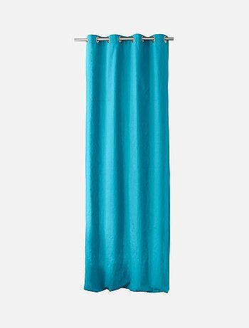 Rideau coloré en pur coton 8 œillets