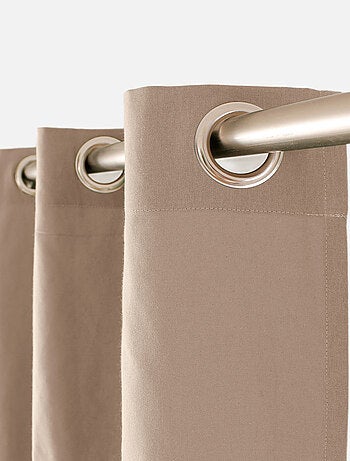 Rideau coloré en pur coton 8 œillets