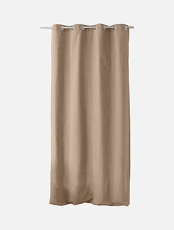 Rideau coloré en pur coton 8 œillets