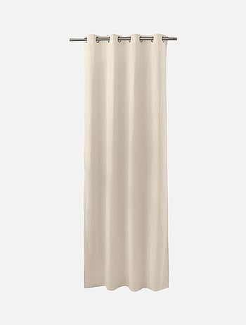 Rideau coloré en pur coton 8 œillets