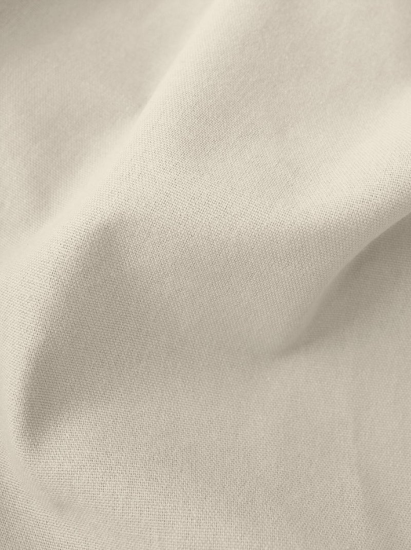 Rideau coloré en pur coton 8 œillets Ecru - Kiabi
