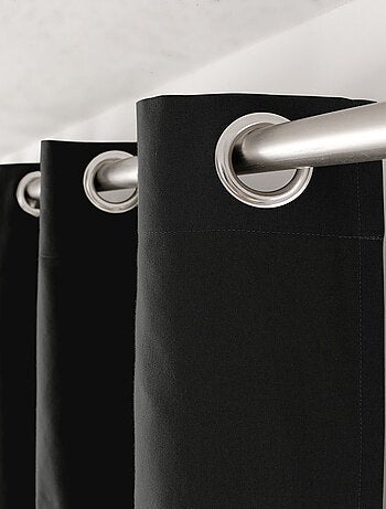 Rideau coloré en pur coton 8 œillets