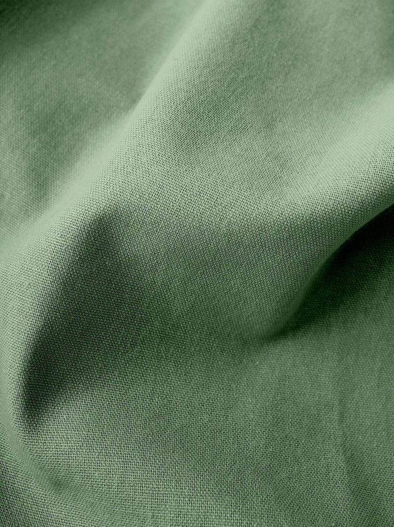 Rideau coloré en pur coton 8 œillets Kaki - Kiabi