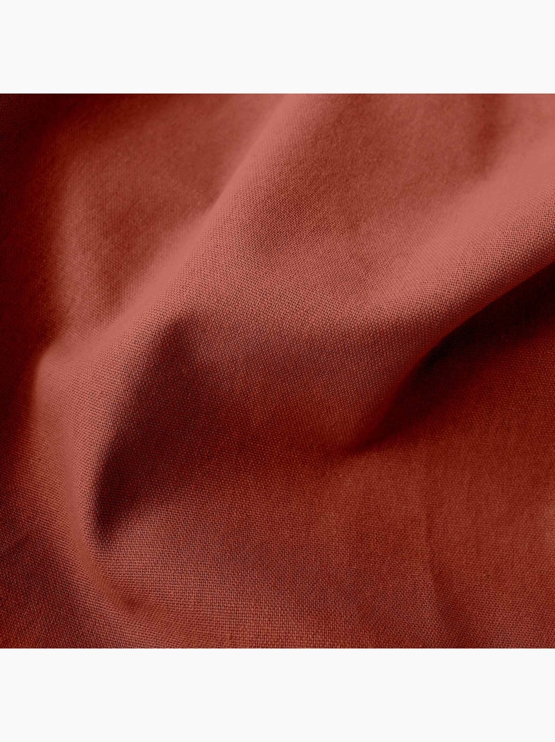 Rideau coloré en pur coton 8 œillets Orange - Kiabi