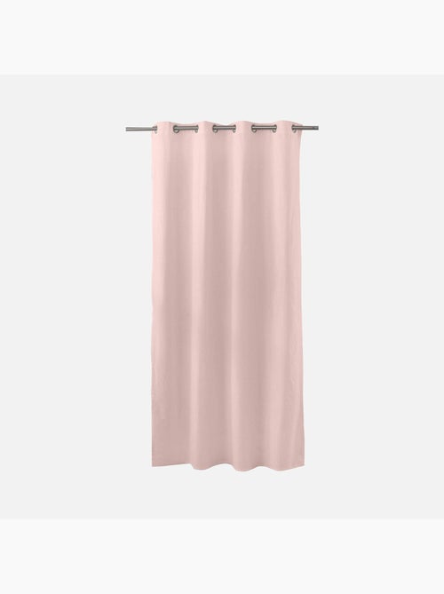 Rideau coloré en pur coton 8 œillets - Kiabi