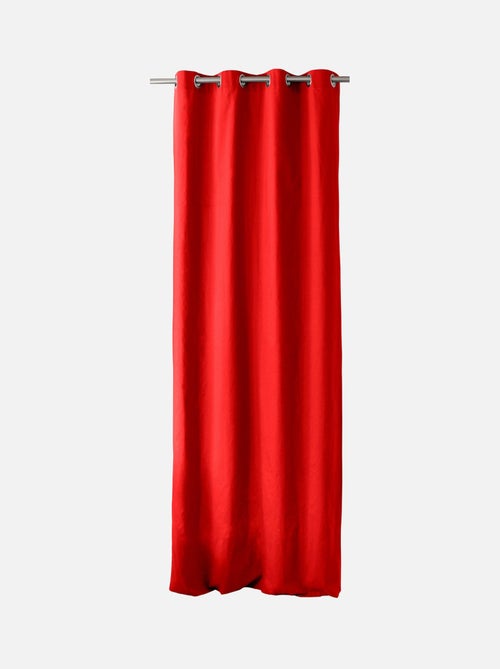 Rideau coloré en pur coton 8 œillets - Kiabi Rideau coloré en pur coton 8 œillets - Kiabi