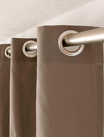 Rideau coloré en pur coton 8 œillets