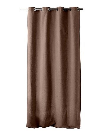 Rideau coloré en pur coton 8 œillets