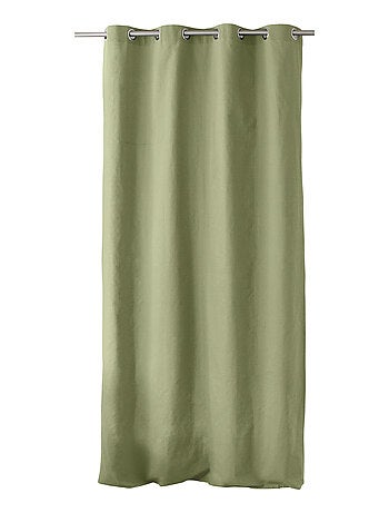 Rideau coloré en pur coton 8 œillets