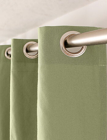 Rideau coloré en pur coton 8 œillets