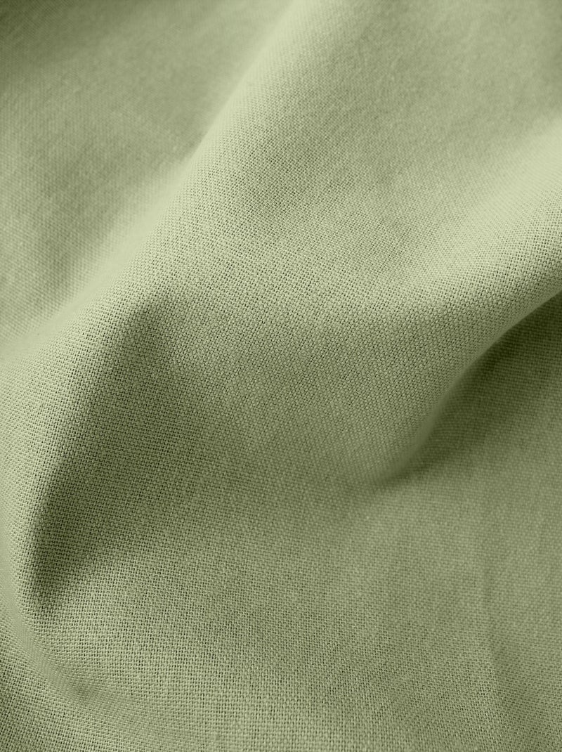 Rideau coloré en pur coton 8 œillets Vert olive - Kiabi
