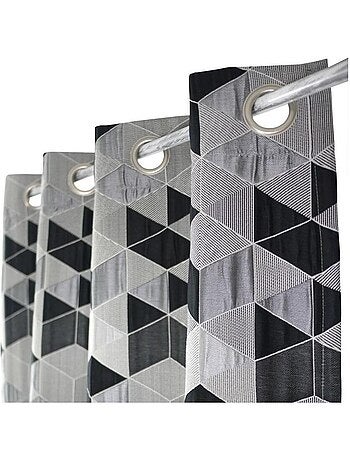 Rideau contemporain et vintage motif cube