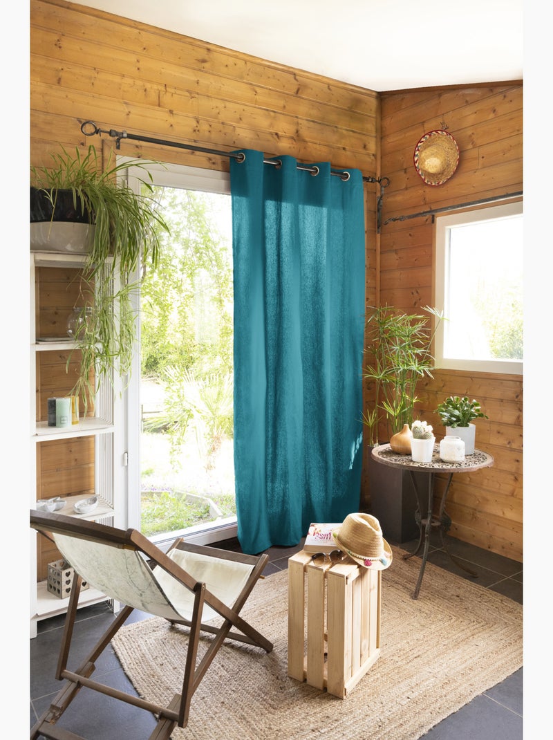 Rideau coton Collection Kalas Rose clair - Kiabi