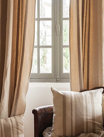 Rideau coton épais Rustique à oeillets