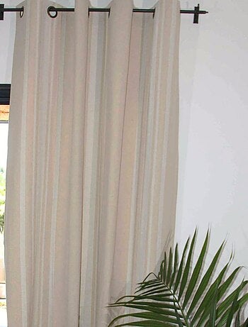 Rideau coton épais Rustique à oeillets