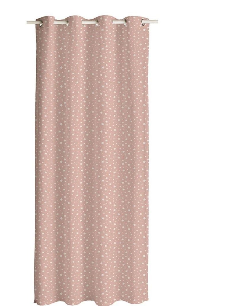 Rideau coton ETOILES Rose - Kiabi