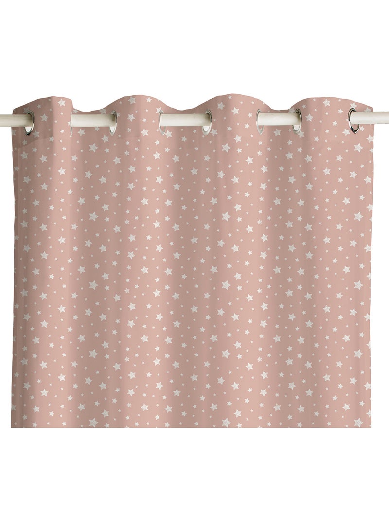 Rideau coton ETOILES Rose - Kiabi