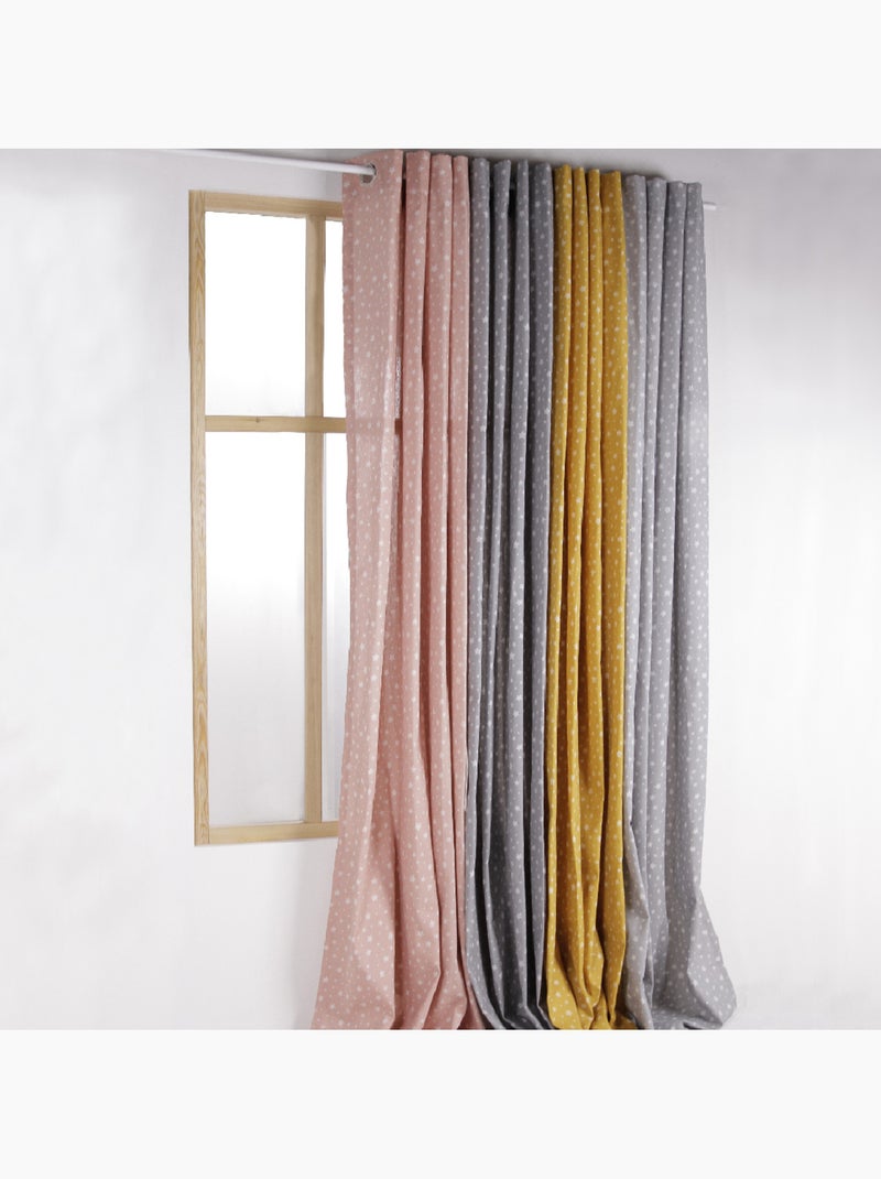 Rideau coton ETOILES Rose - Kiabi