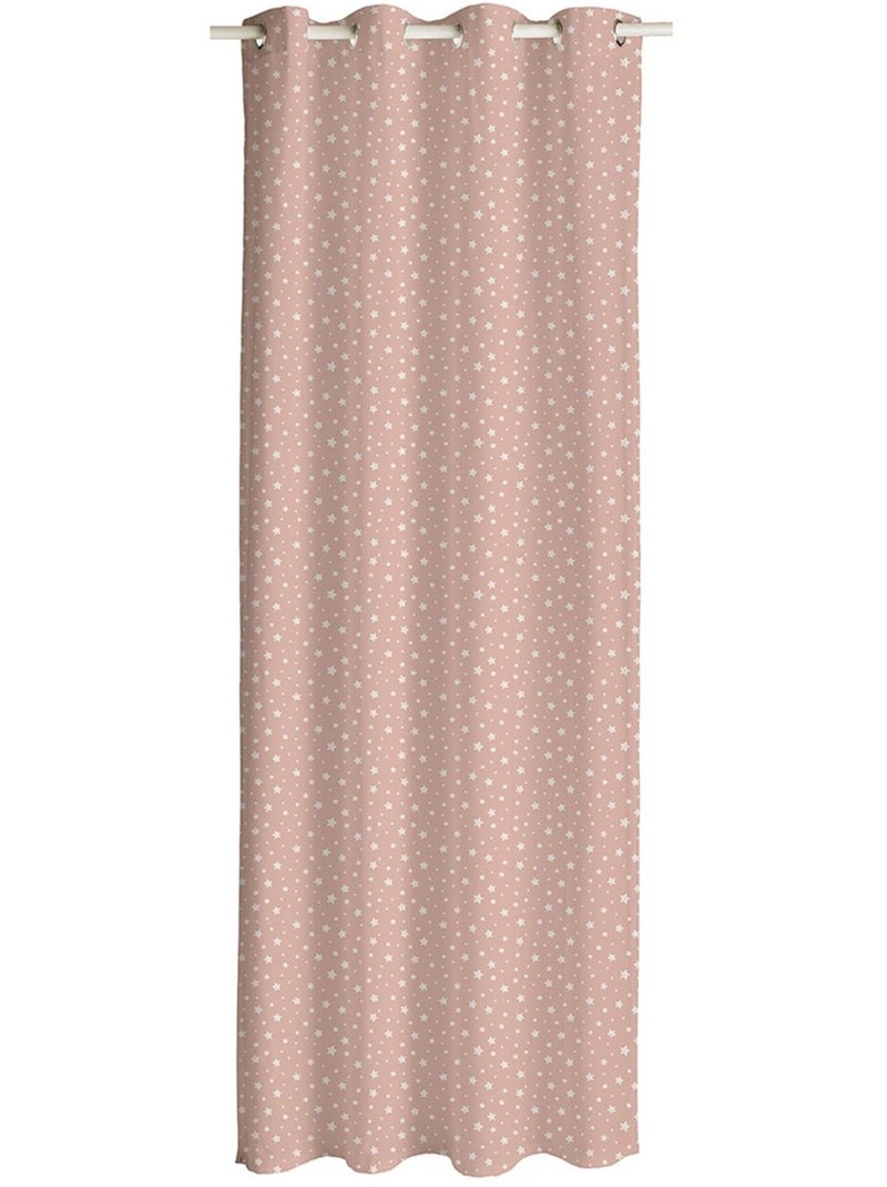 Rideau coton ETOILES Rose - Kiabi