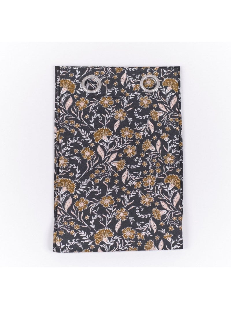 Rideau coton INDIES JAPUR gris anthracite - Kiabi