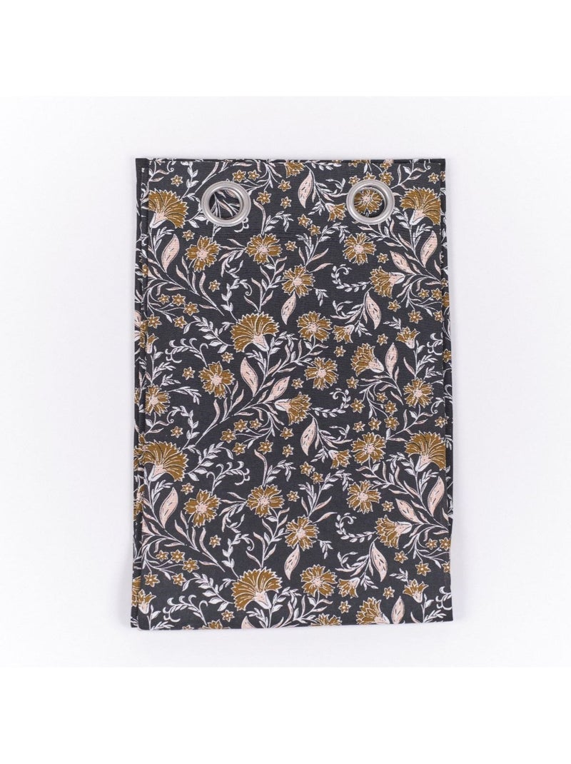 Rideau coton INDIES JAPUR gris anthracite - Kiabi