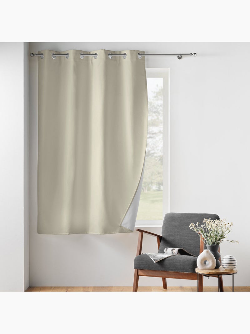 Rideau court isolant thermique Beige clair - Kiabi