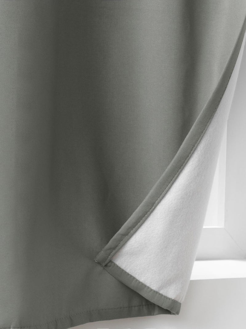 Rideau court isolant thermique Gris - Kiabi