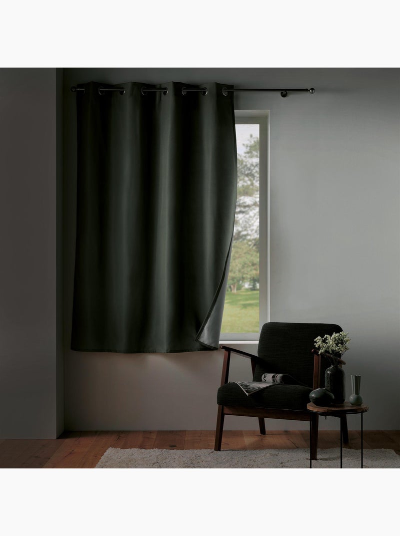 Rideau court isolant thermique Gris - Kiabi