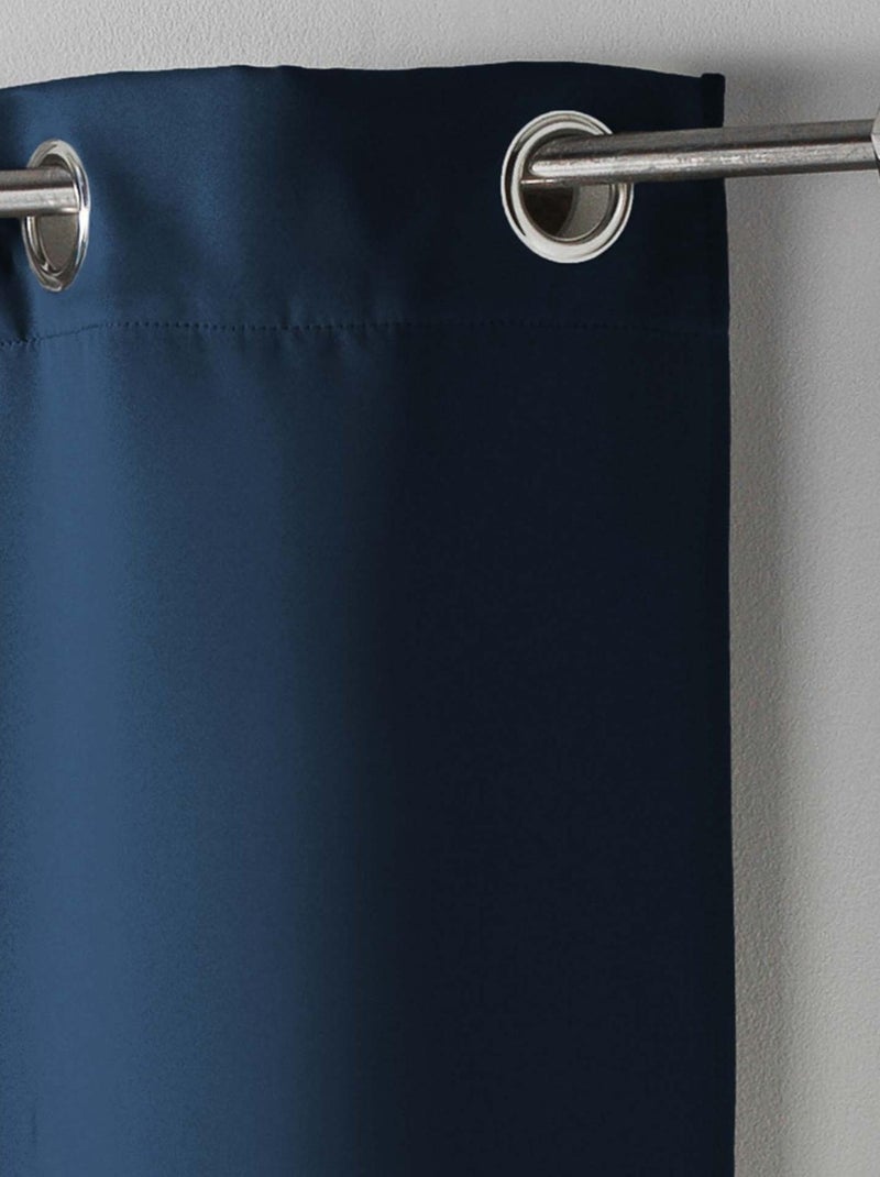 Rideau court obscurcissant 90 % adapté radiateur Bleu marine - Kiabi