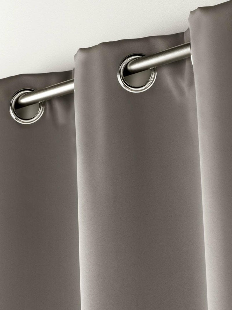 Rideau court obscurcissant 90 % adapté radiateur Gris perle - Kiabi