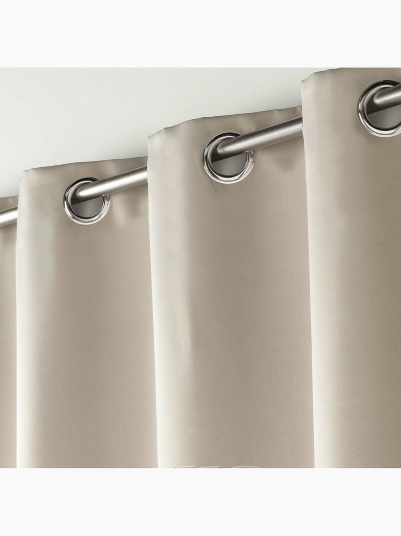 Rideau court obscurcissant 90 % adapté radiateur Ivoire - Kiabi